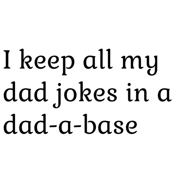 RUSTIC UNITED Unisex Graphic Tee I KEEP ALL MY DAD JOKES IN A DAD-A-BASE NWOT - Picture 2 of 12
